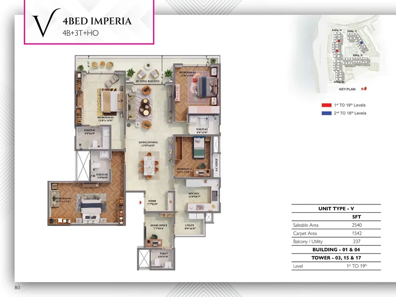 Prestige Raintree Park 4 BHK 2541 Sq Ft