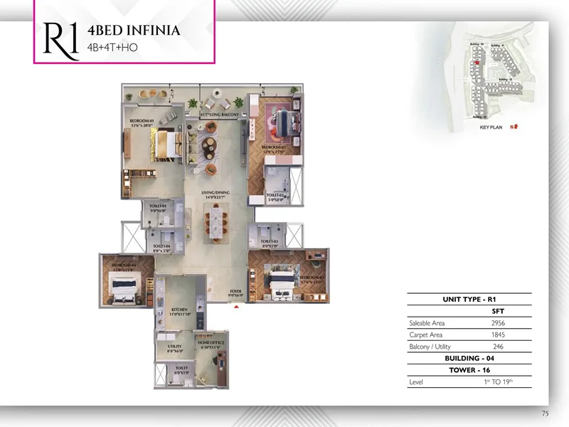 Prestige Raintree Park 4 BHK 2956 Sq Ft