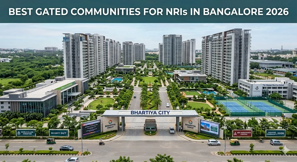 Premium gated community in Bangalore featuring high-end amenities and secure luxury residences preferred by NRI investors.