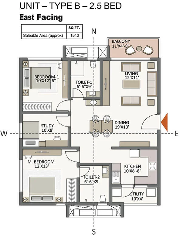 Floor Plan The Prestige City Hyderabad