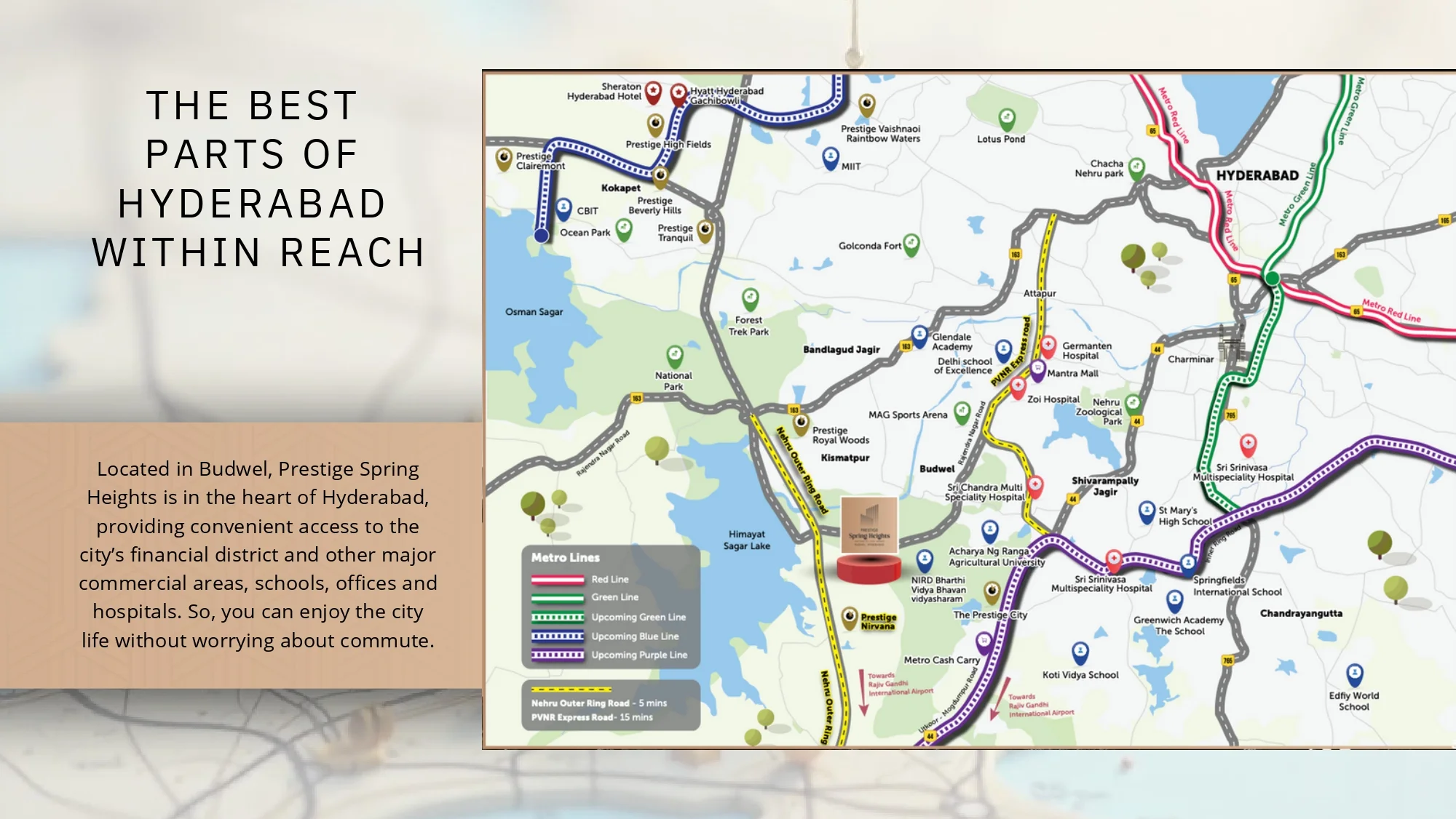 Prestige Spring Heights Location Map