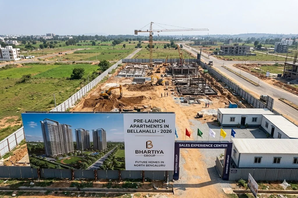 Master plan and location overview of new pre-launch luxury apartments in Bellahalli, North Bangalore showing early investment opportunities for 2026.